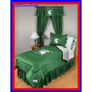Michigan State MSU Spartans 5pc LR Full Comforter/Sheets Bed Set 