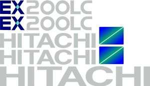 Hitachi EX 200LC Excavator Decal Set  
