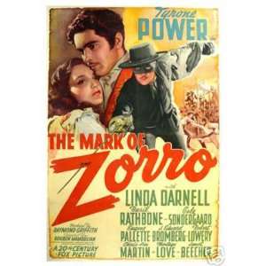  The Mark of Zorro Tyrone Power Poster 