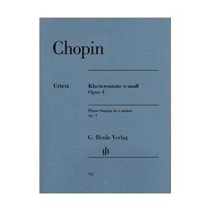  G. Henle Verlag Piano Sonata In C Minor Op. 4 By Chopin 