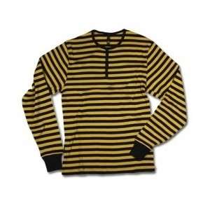  RVCA Clothing Henley Striped Knit Sweater: Sports 