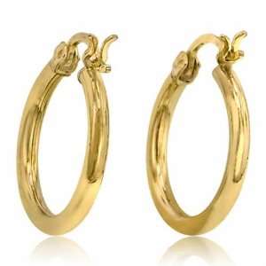   Yellow Gold High Polished Hoop Fashion Earrings Jewelry Days Jewelry