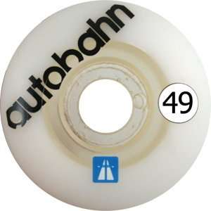 Autobahn DD Flagship 49mm White/Clear Skateboard Wheels 
