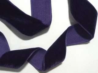 Midnight Blue Velvet Ribbon Trim Craft 2yd x 3/4 W39  
