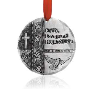   Faith, Hope, and Love Ornament by Wendell August Forge
