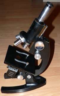   50s Bausch & Lomb Compound Monocular Microscope Art Deco  