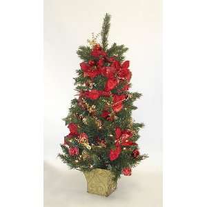   Decorated Pre Lit Tabletop Christmas Tree #0911397: Home & Kitchen