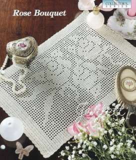 Rose Bouquet Filet Doily Runner crochet pattern  