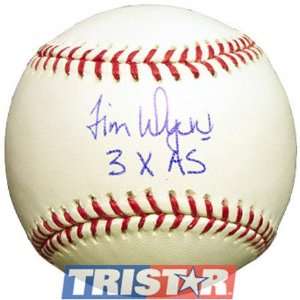 Jim Wynn Autographed MLB Baseball with Inscription  Sports 