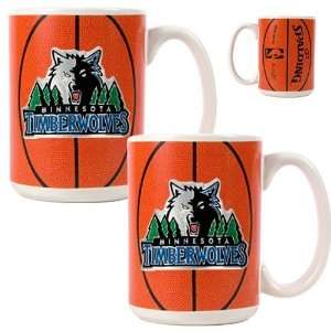  Minnesota Timberwolves 2pc Ceramic Gameball Mug Set 