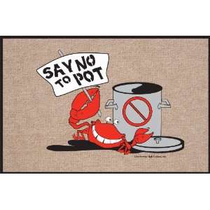  Say No To Pot (crab)  doormat Patio, Lawn & Garden