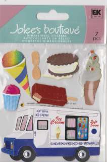 Jolees Boutique ICE CREAM MAN Dimensional stickers TRUCK  