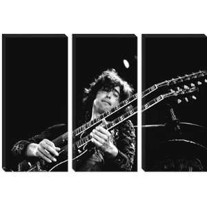 Jimmy Page of Led Zeppelin Rocking Guitar 1973 Photographic Canvas Art 