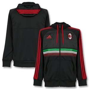  11 12 AC Milan Hooded Anthem Jacket   Black Sports 