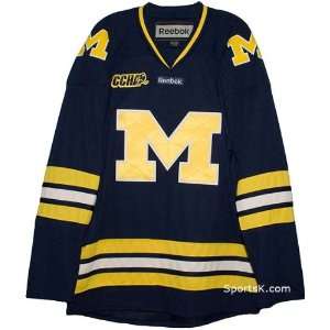  Michigan Reebok Hockey Navy Jerseys: Sports & Outdoors