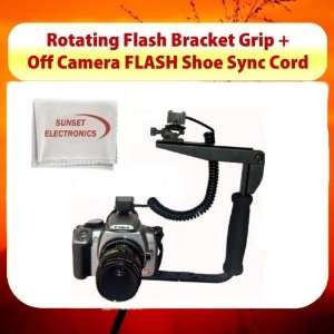 Flash Bracket Grip + Off Camera Shoe Cord for Sony HVL F42AM HVL 