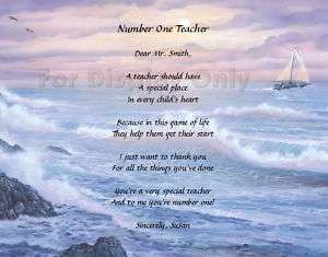 Personalized Poem For Teacher Christmas Gift Idea  