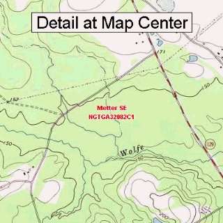   Map   Metter SE, Georgia (Folded/Waterproof)
