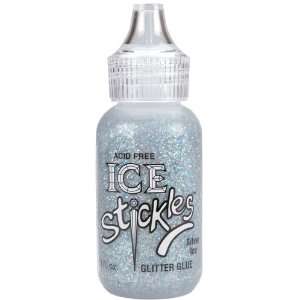  Ice Stickles Glitter Glue 1 Ounce Silver Ice