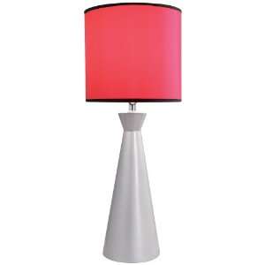  Iconic Silver and Pink Ceramic Table Lamp
