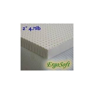 Inch ErgoSoft Natural Latex Foam Mattress Pad Topper, Queen