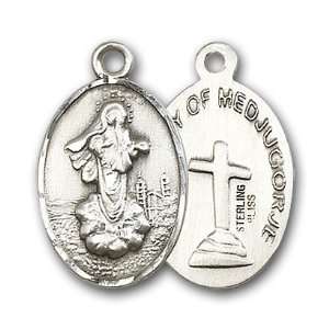  Sterling Silver Our Lady of Medjugorje Medal Jewelry