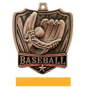  Hasty Awards 2.5 Shield Custom Baseball Medals BRONZE 