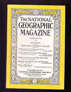National Geographic February 1933 good Washington Manchuria  