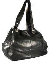 MAKOWSKY Glove LEATHER SHOPPER Bag BLACK Double Handle Handbag PURSE 