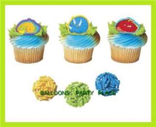 DINOSAUR Cupcake toppers with sprinkle decorations kit  