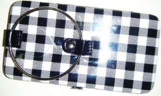 BLACK AND WHITE CHECKERED CLUTCH OR WRISLET WALLET NWT  
