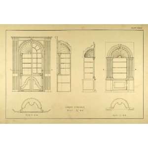   Interior Cupboard Design Fanned Arches Art   Original Lithograph: Home