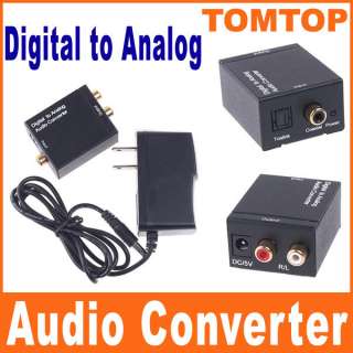 Digital Optical Coaxial to Analog RCA Audio Converter  