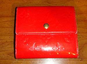 Louis Vuitton Red Vernis Elise Wallet 100% Authentic GREAT BUY 
