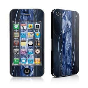 Shattered Blue Design Protective Skin Decal Sticker for Apple iPhone 4 