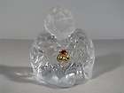 Fenton Art Glass~Birthday Angel~January~Red Stone~Frosted & Clear~w 