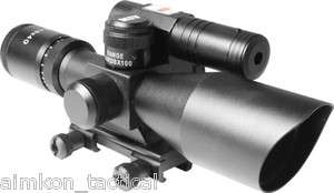AIM Sports 2.5 10X40 Dual Illuminated Scope W/ Green Laser JDG251040G 