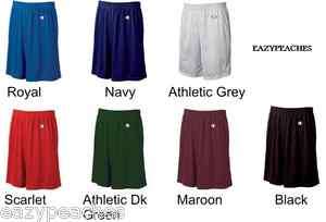   Size S 2XL Athletic Long Mesh Pocket Gym Shorts 9 Inseam s162  