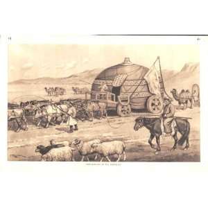  Hut Wagon Of The Mogols Drawing By J Mcfarlane
