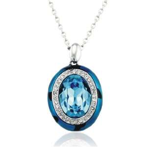   Style Silver with Gig Blue Man made Crystal Alloy Necklace for Women