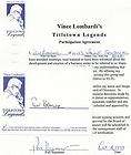 Ron Kramer Signed Autographed Contract Vince Lombardi Titletown 