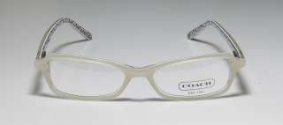 NEW COACH LIZZIE 514 48 15 135 WHITE EYEGLASS/GLASSES/FRAME CRYSTALS 