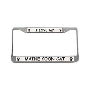  Maine Coon Cat License Plate Frame: Sports & Outdoors