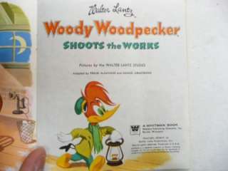 1955 Woody Woodpecker Shoots the Works Walter Lantz vintage antique 