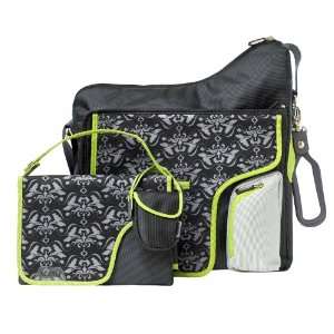 JJ Cole System 180 Diaper Bag Available in 6 Colors and Patterns Black 