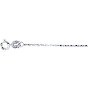    14k Solid White Gold 0.8mm Lumina Chain Necklace 16 Jewelry