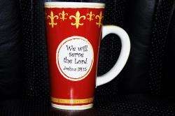 We Will Serve The Lord Bible Verse Joshua 2415 Latte Coffee Tea Cup 