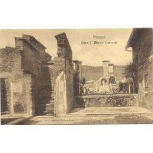   Vintage Postcard Casa di Marco Lucrezio Pompei Italy 