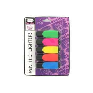  Bulk Pack of 48   Mini highlighters, pack of 5 (Each) By 