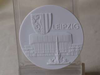 Meissen ceramic plaque plate Leipzig GDR vintage  